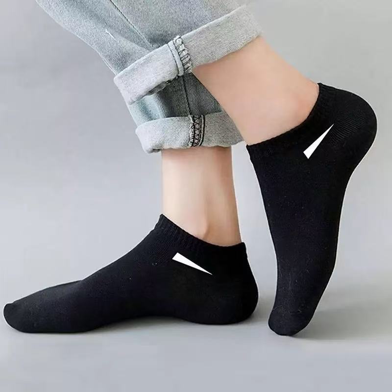 Calcetines transfronterizos para hombres, calcetines de verano, calcetines de barco, calcetines negros, blancos, grises, planos, bajo, poco profundos, calcetines de algodón de algodón invisibles, calcetines delgados para hombres