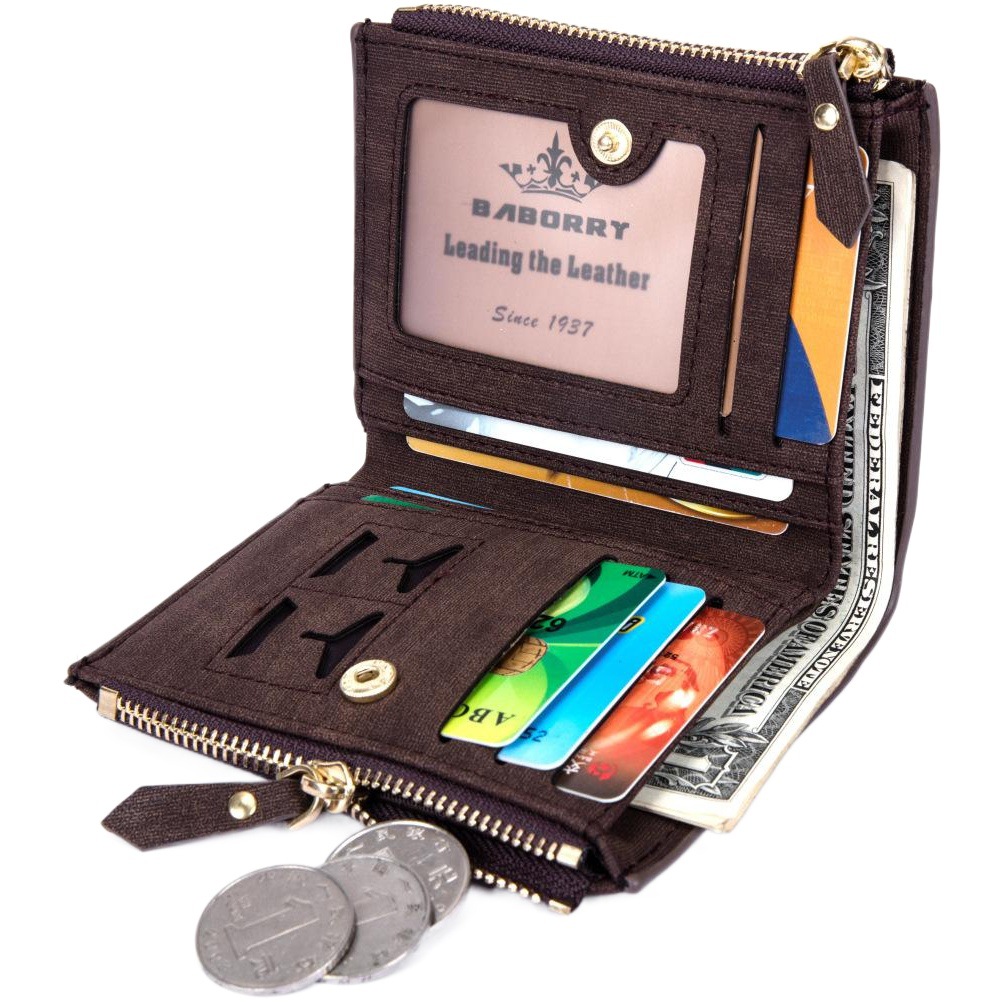 RFID nuevo titular de la tarjeta billetera de los hombres al por mayor cartera corta de los hombres anti-Radio de identificación RFID bolso de los hombres