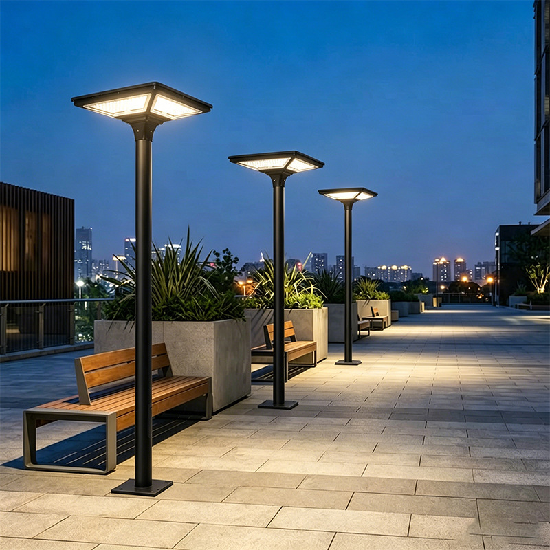 1000 / 2000W luz de control remoto lámpara de calle solar LED lámpara de calle de patio lámpara de comunidad al aire libre impermeable