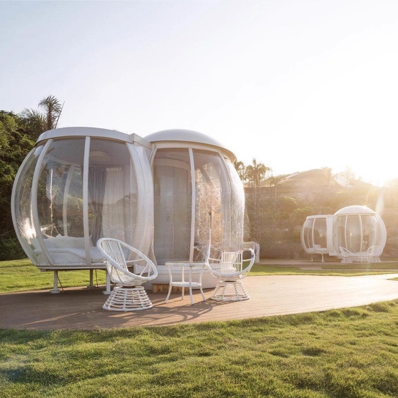 Casa de pabellón esférico al aire libre sala de sol móvil residencial hotel resort sala de estrellas casa de burbujas transparentes