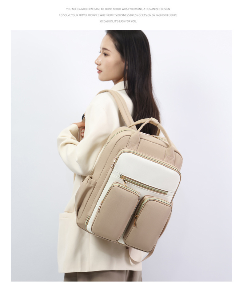 Cross-border large-capacity mommy bag, multi-functional storage maternity bag, water-repellent portable insulated double-shoulder mother and baby bag undefined