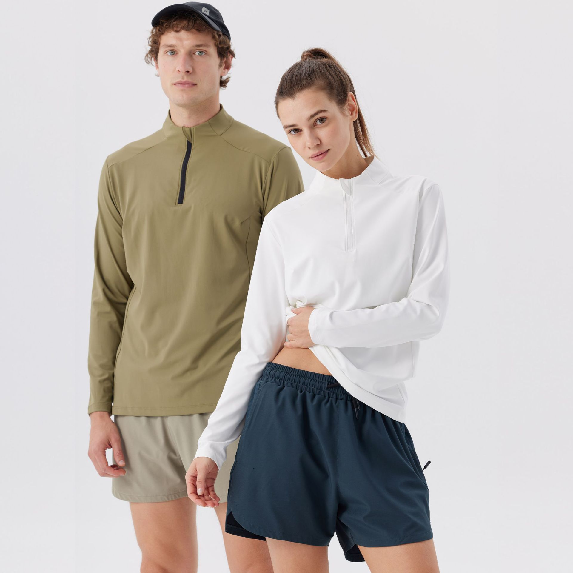 Pantalones cortos de correr de maratón para hombres correa de tres puntos para revestimiento de pantalones de doble capa de ropa deportiva al aire libre pantalones rápidos