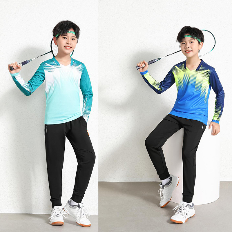 Autumn and Winter Children's Badminton Suit suit College Students Comprehensive Training Suit Men's Table Tennis Suit Women's Rope Skipping Tennis Suit