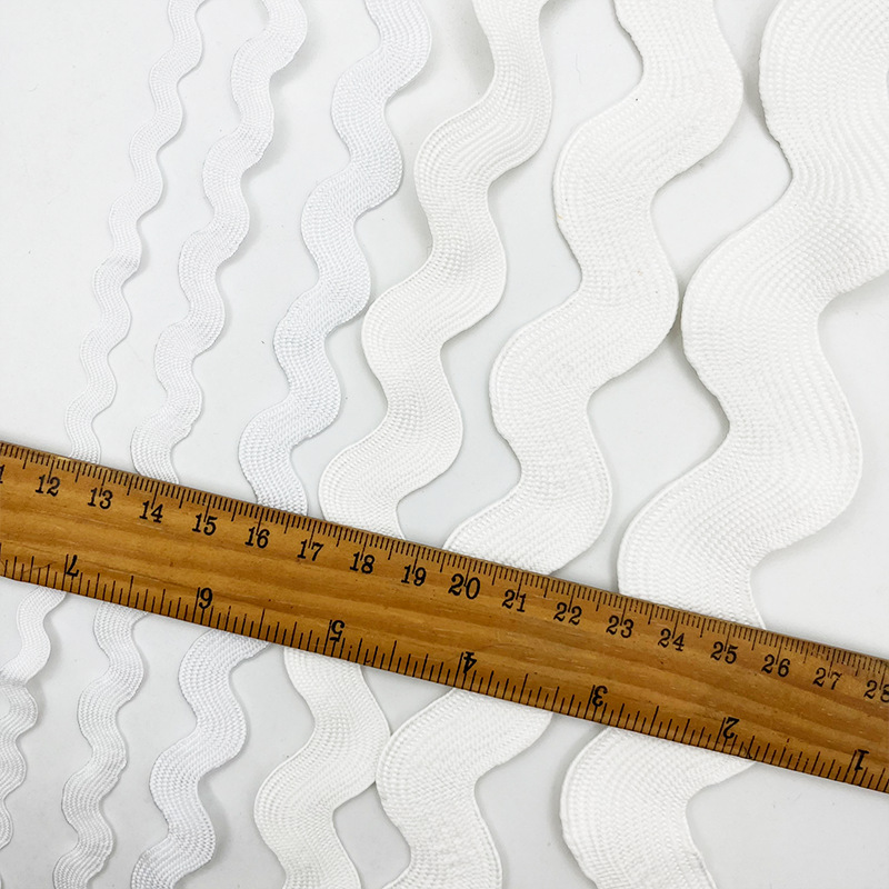 Spot venta directa 10mm color marinero borde curvo onda línea curva correas marinero S cinturón encaje