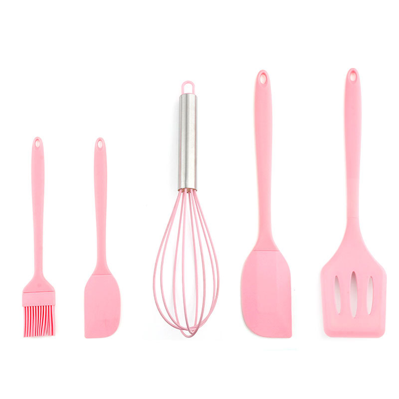 5 piezas de herramientas de cocina, raspadora, cepillo de aceite, batidor de huevos, pala de fugas, pastel, cocina, conjunto de 5 piezas image 6