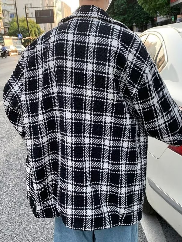 Versión coreana de la tendencia 2024 primavera y otoño abrigo guapo hombre ins marca de moda callejera estilo Hong Kong estilo japonés Harajuku chaqueta suelta