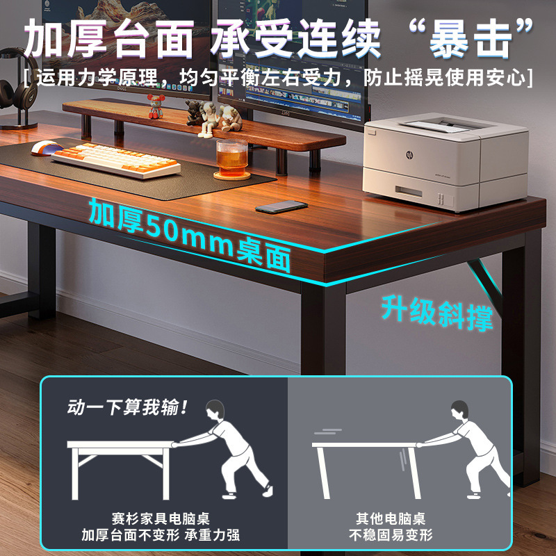 Escritorio para computadora Escritorio para deportes electrónicos Escritorio para uso doméstico Escritorio de banco de trabajo simple Escritorio rectangular de tablero grande Hogar para adultos