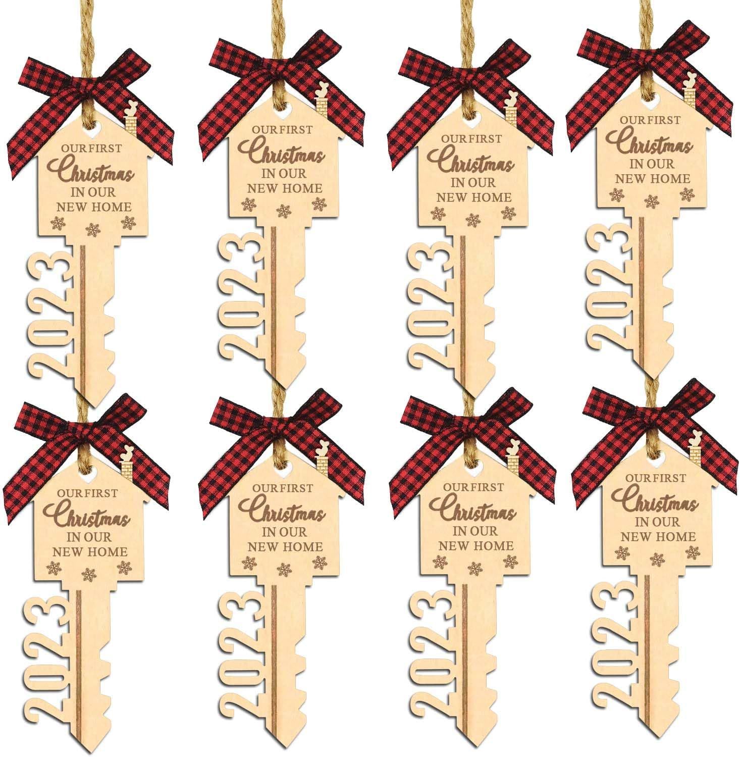 Colgante de madera maciza transfronteriza 23-clave artesanía de madera atmósfera hogar colgante árbol de Navidad decoración colgante de madera