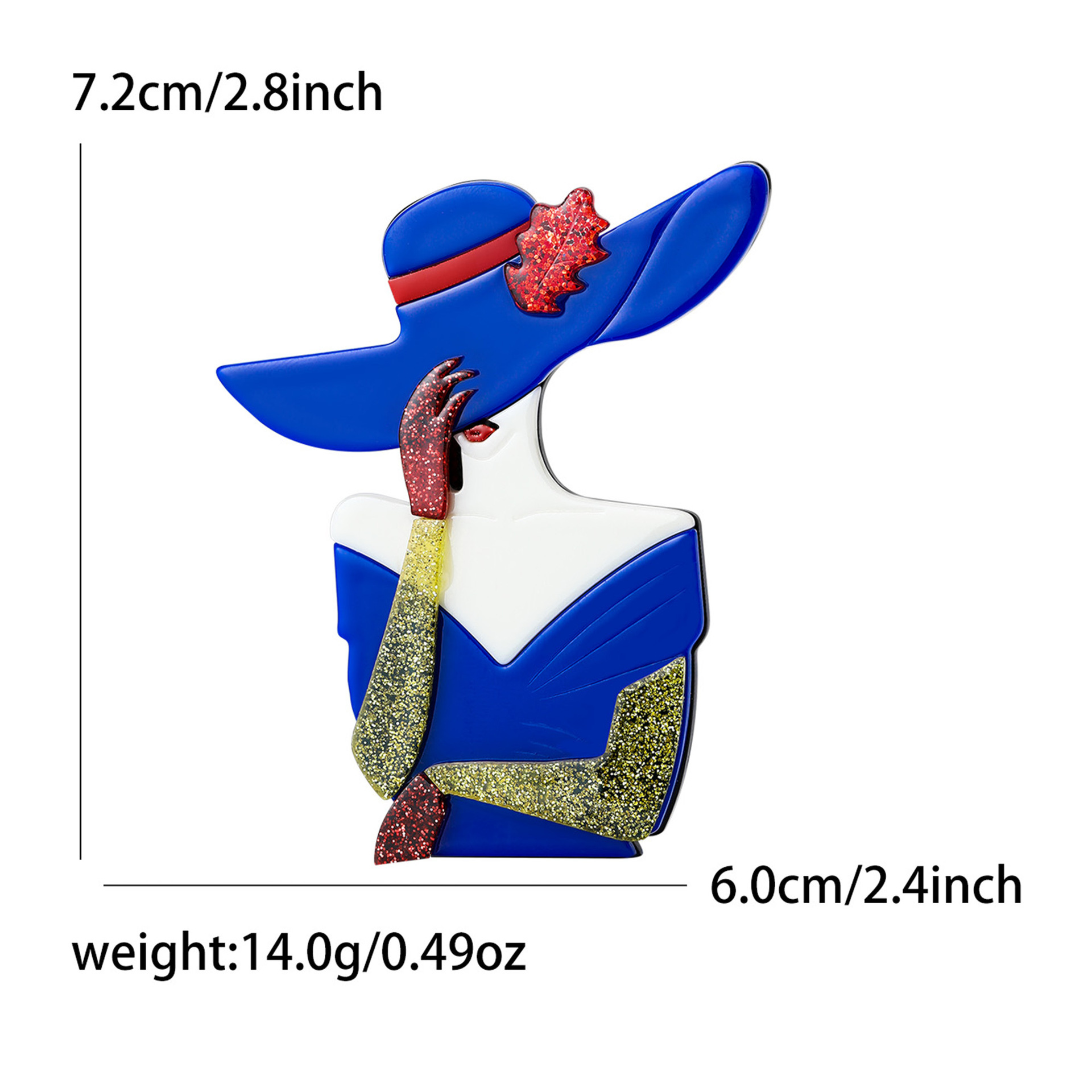 Cross-Border Hot-Selling European and American Acrylic Monroe Girl Brooch Fashion Versatile Women's Clothing Corsage Jewelry Pin