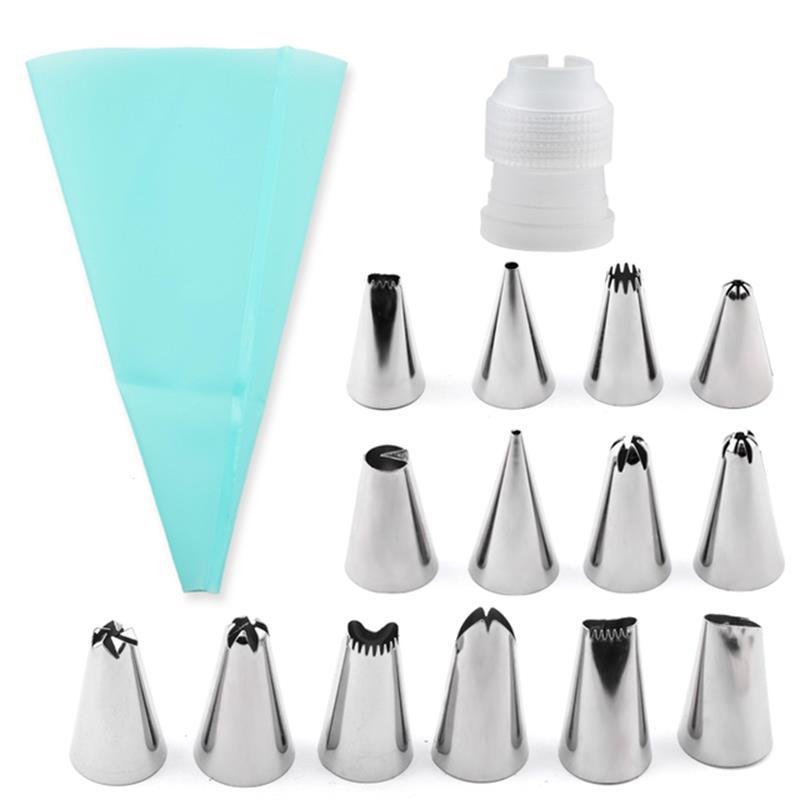 Reusable Cream Puff Pastry Bag Set with Stainless Steel Piping Tips for Whipped Cream Decorating, Wholesale