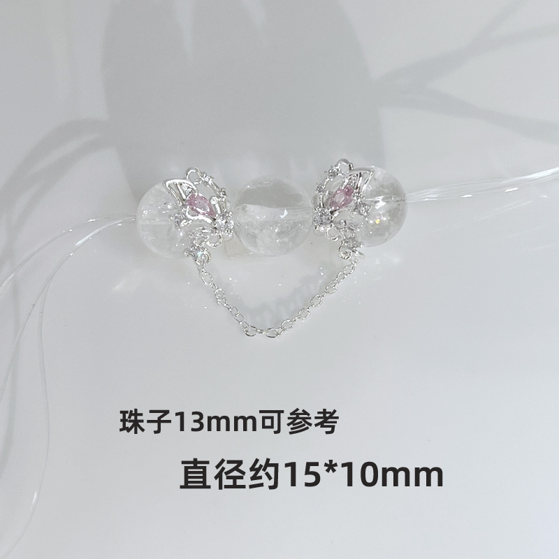 水晶DIY 亮银色控 百搭个性水晶手串隔片隔珠提溜吊坠配件|undefined
