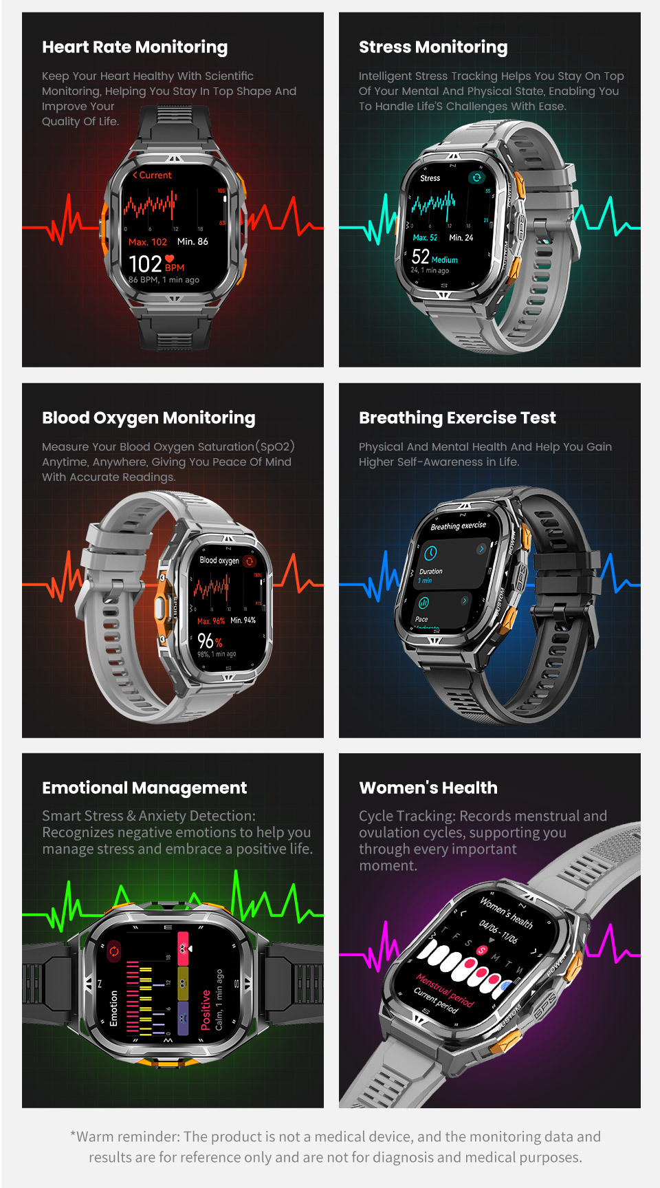 Smartwatch X5 Rugged Outdoor Gps With Amoled Screen And Compass_voghion.com