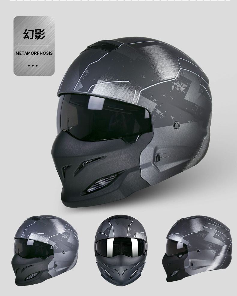 Scorpion Generation One Combination Helmet 3C/Dot Certified, Can Be Equipped with Bluetooth, Suitable for Motorcycles, Electric Vehicles, and Retro Helmets