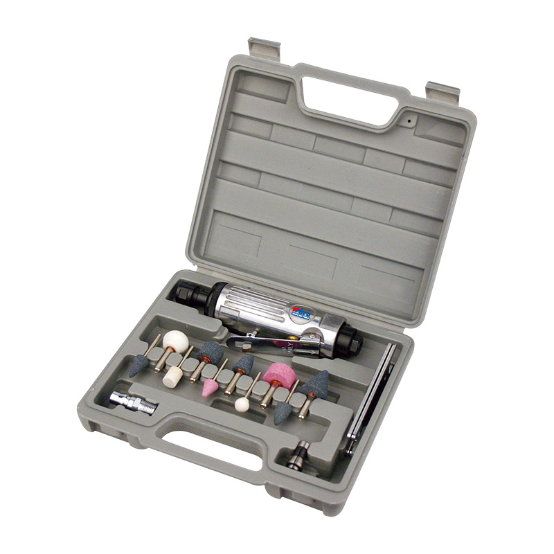 Máquina de grabado neumática de WF-005 personalizada transfronteriza 3 & 6mm pequeña lijadora 16 piezas juego de herramientas de reparación de automóviles