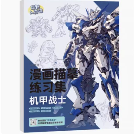 Comic descriptions of mecha fighters