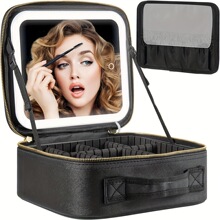 N 72601 LED Lighted Mirror Cosmetic Bag ���ƾ��ӻ�ױ��