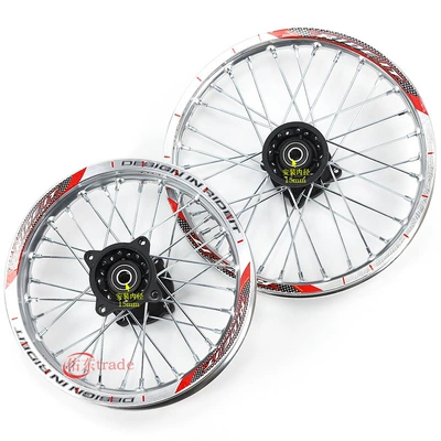 Off-road motorcycle wheels aluminum: Hub - 1714-front-and-rear-wheel-hubs-15mm-axle-core-silver-aluminum-rim-model