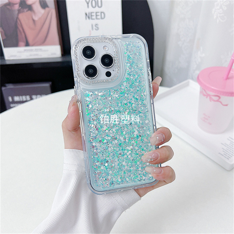 亚马逊适用于苹果IPhone 14新款闪粉14 Plus透明防摔14 Pro手机壳