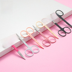 Factory Wholesale Beauty Tool Stainless Steel Rose Gold Scissor Tip Eyebrow Razor Beauty Scissors