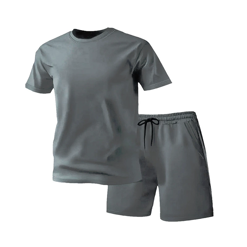 Wish AliExpress модный мужской легкий сетчатый костюм с короткими рукавами, летний повседневный беговой костюм из 2 предметов