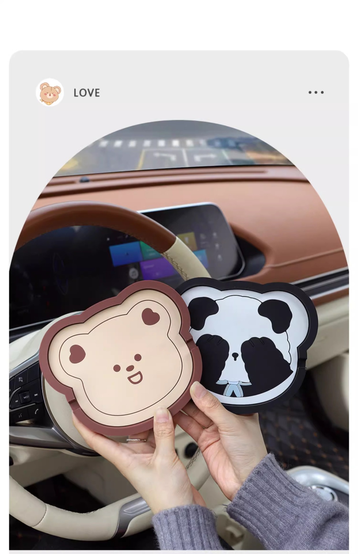 Car Phone Holder Anti-Slip Mat for Women Dashboard Cartoon Multifunctional Car Phone Holder Silicone Anti-Slip