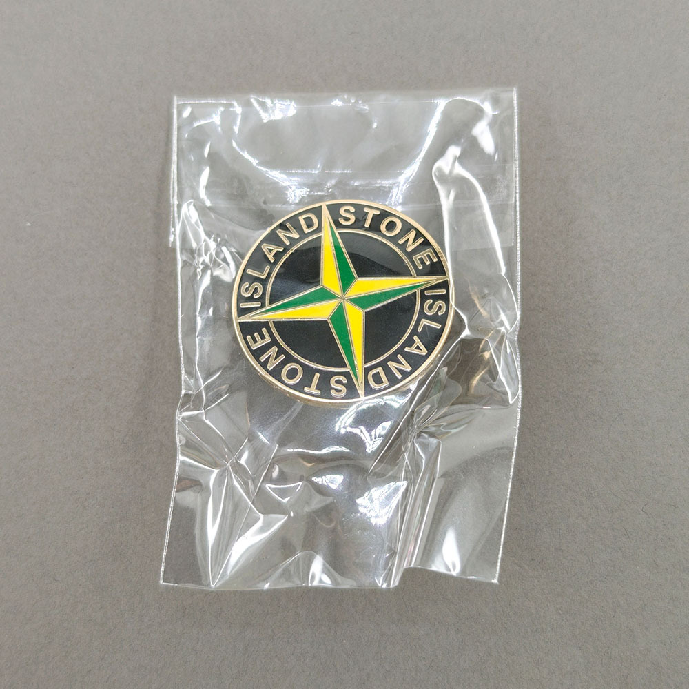 Stone Island Compass Badge Brooch Compass Metal Enamel Pin Trendy Brand Clothing Accessories Bag Decoration Badge