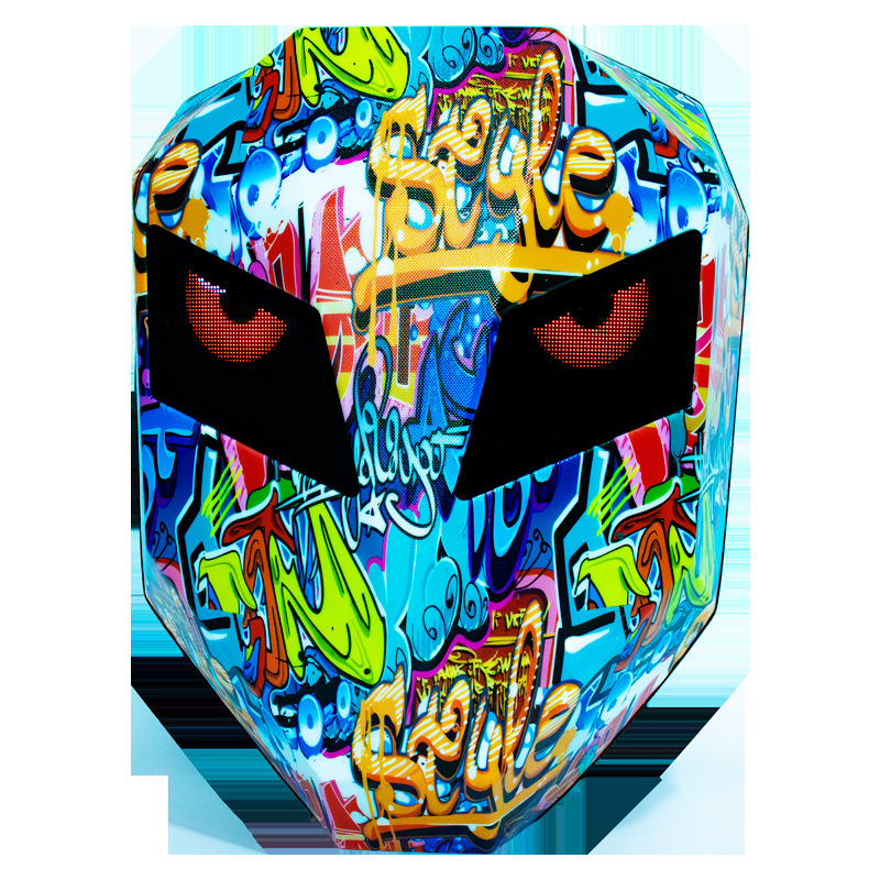 LOY bolsa de audio LED transfronteriza ojos luminosos bicicleta mochila inteligente tendencia genial fabricante de origen de casco de motocicleta