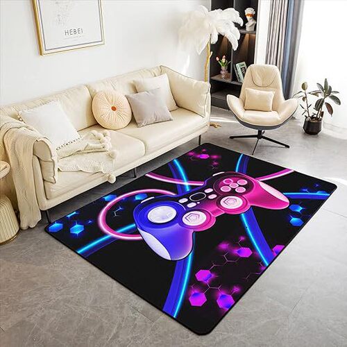 Cross-border Amazon 3D Colorful Game Console Carpet E-Sports Game Room Controller Full-floor Carpet Wholesale
