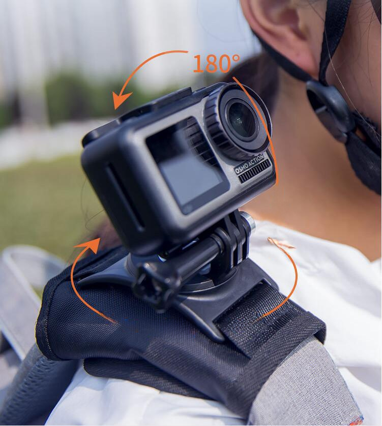 Gopro DJI osmo Action Camera Camera Backpack Tip Shock Twita Shoulder Fixed Smedy Card