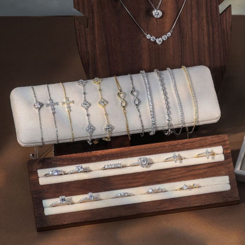 Radiant Silver Jewelry, Direct Sales from Cross-Border Factories, Moissanite Diamond Bracelet, 925 Silver Pull-Out Full Diamond Bracelet, Tennis Chain