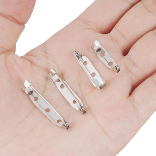 Silver-plated multi-size glossy brooch diy jewelry accessories material badge badge jewelry buckle safety buckle wholesale