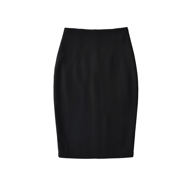 K New Versatile Spicy Girl With Hip Hugging Skirt, Slimming And High Waisted One Step Skirt, Mid To Long Style, Temperament Split Suit Skirt_ecoleips.com