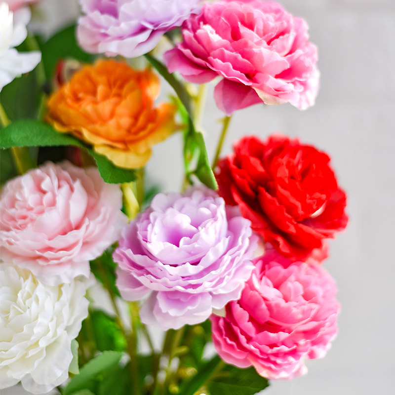 Event simulation peony single bouquet artificial plant wedding decoration flower branches wall arrangement landscaping wholesale