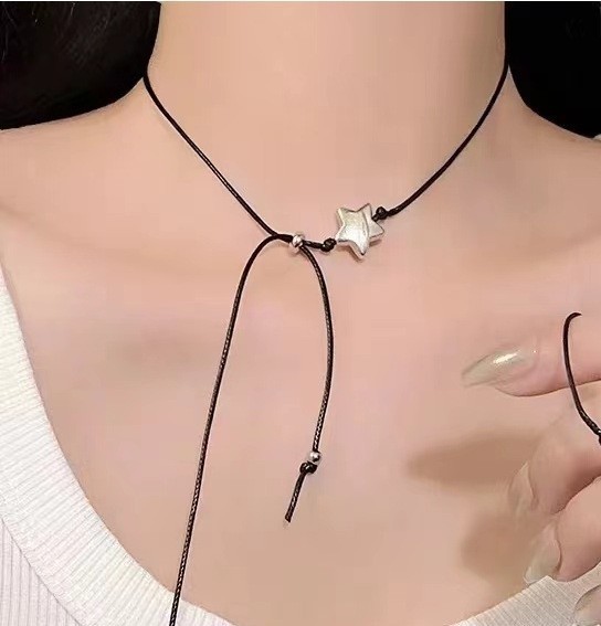 百搭彩色串珠项链女轻奢高级感小众设计明星网红爆款锁骨链饰品潮|undefined