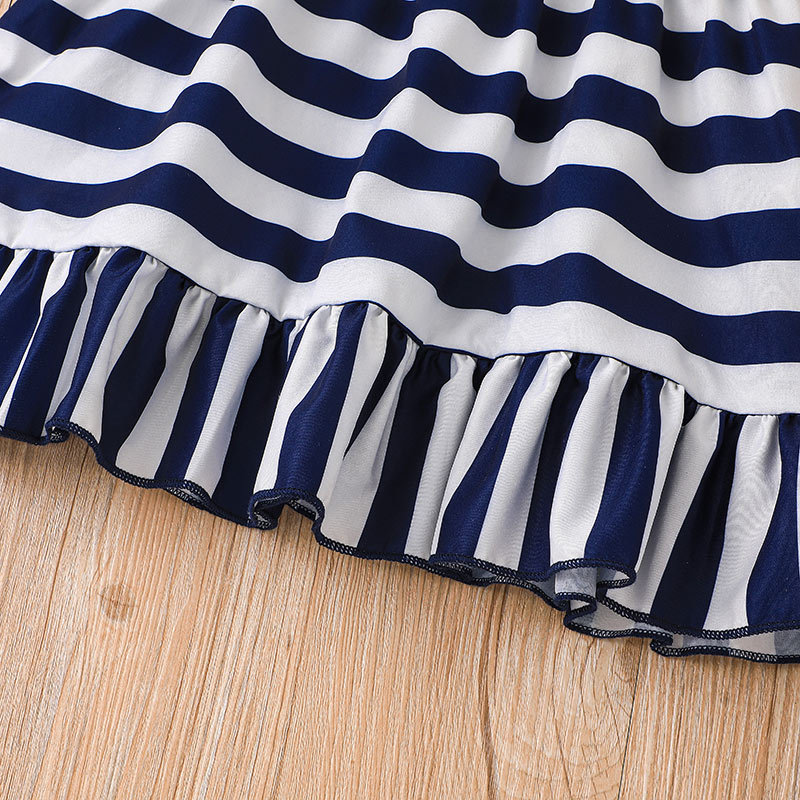 Children's Clothing Wholesale Summer Girls Suspender Skirt Casual Striped Skirt display picture 4