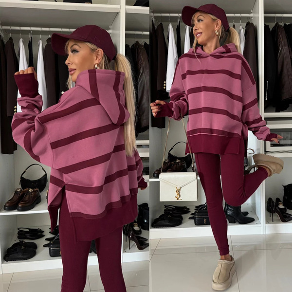 demi-season solid hoody for leisure