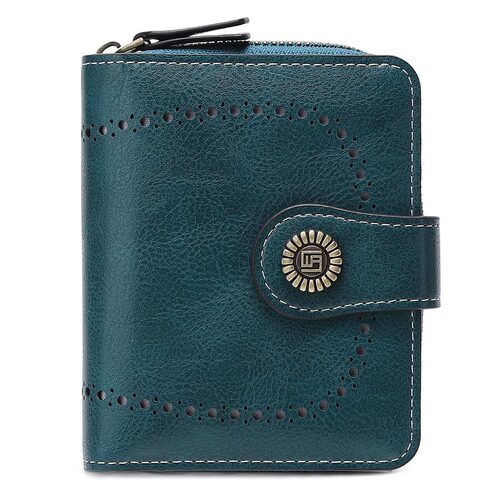 Women's 2025 Fashion Lattice Wallet Short Zipper Large Capacity Purse Retro Card Holder