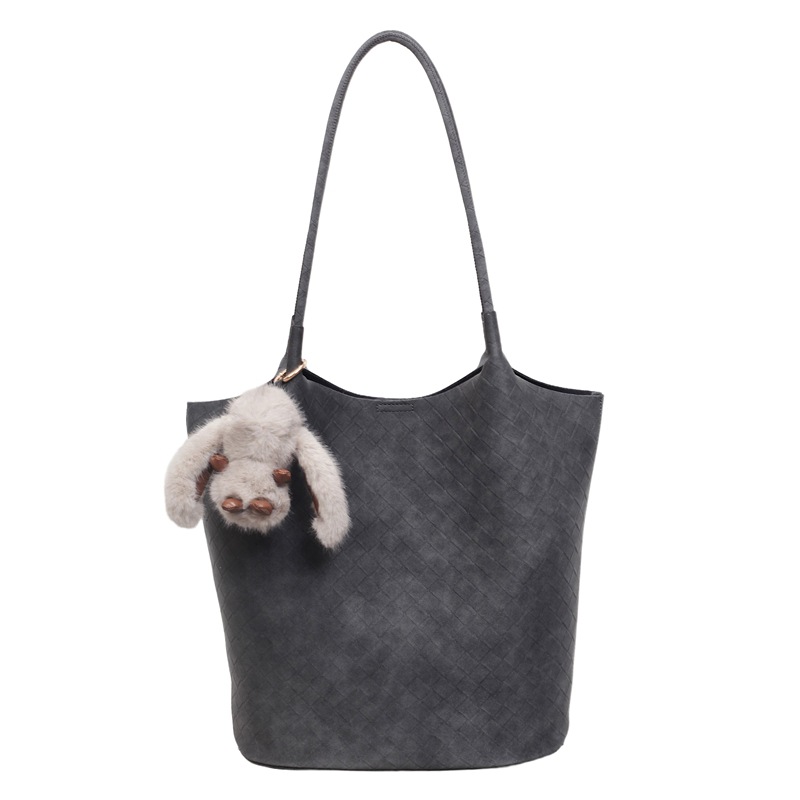 Bolsa de brazo retrógrada para niños y mujeres 2025 otoño y invierno nuevo viaje al trabajo bolsa de cubo de agua de gran capacidad bolsa de hombro tejida