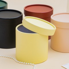 卸売り単一のトランペット抱っこ桶円形ミニ小花筒オレンジ色の花箱花束ギフトボックスクリスマスギフトボックス