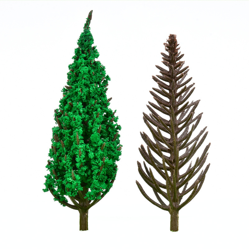 Edificio modelo de mesa de arena material DIY modelo hecho a mano acabado tronco de pino de álamo blanco