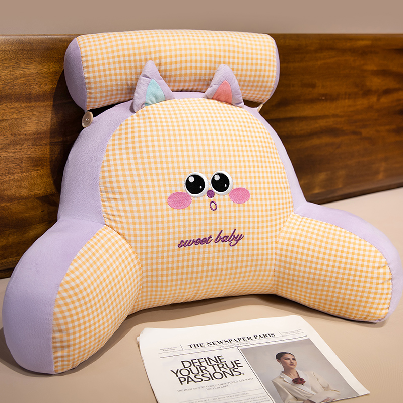 Cojín de Cabecera con Diseño de Animales de Peluche con Soporte Lumbar para Cama y Sofá image 7