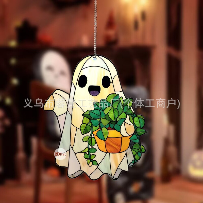 クロスボーダーかわいい小さなゴーストアクリルゴシックスタイルハロウィンお化け屋敷の装飾家の庭の装飾|undefined