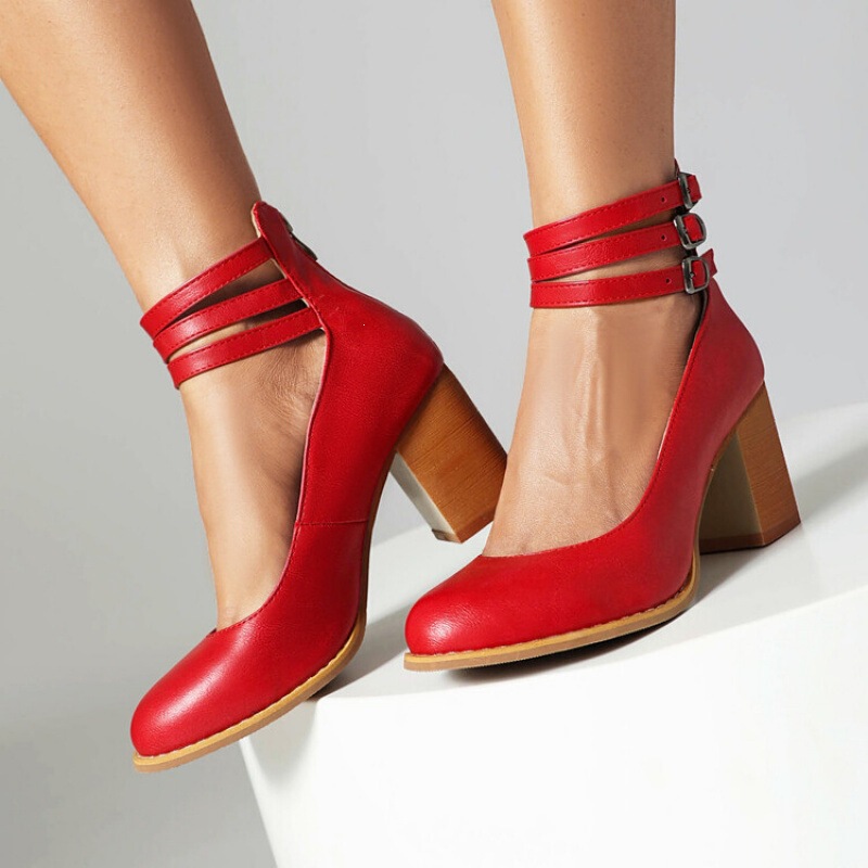 New Foreign Trade Cross-Border Model Amazon Purchase Single Shoe with Chunky Heel Shopee Foreign Order Large Size Women's Shoes Size 46, 47, 48 New Foreign Trade Cross-Border Model Amazon Purchase Single Shoe with Chunky Heel Shopee Foreign Order Large Size Women's Shoes Size 46, 47, 48