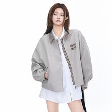 美式复古男女款外套男款翻领拼接撞色夹克潮牌宽松新款百搭棒球服