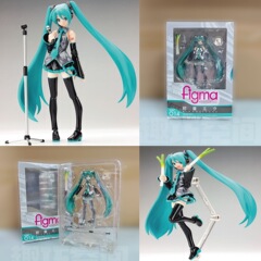 バーチャルシンガーMIKU Figma014 # ねぎ初音 初音ミク ダブルポニーテール アクションフィギュア 箱入り