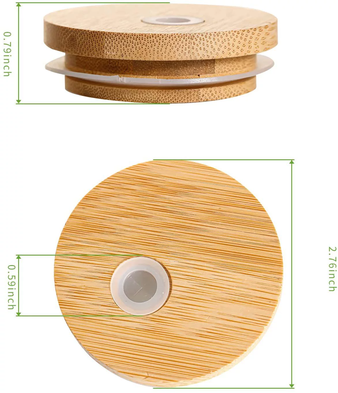 Бамбуковая крышка Деревянная крышка Крышка для каменщика Крышка для бутылки Мейсона Бамбуковая Крышка для стеклянной бутылки Бамбуковая Крышка для каменщика