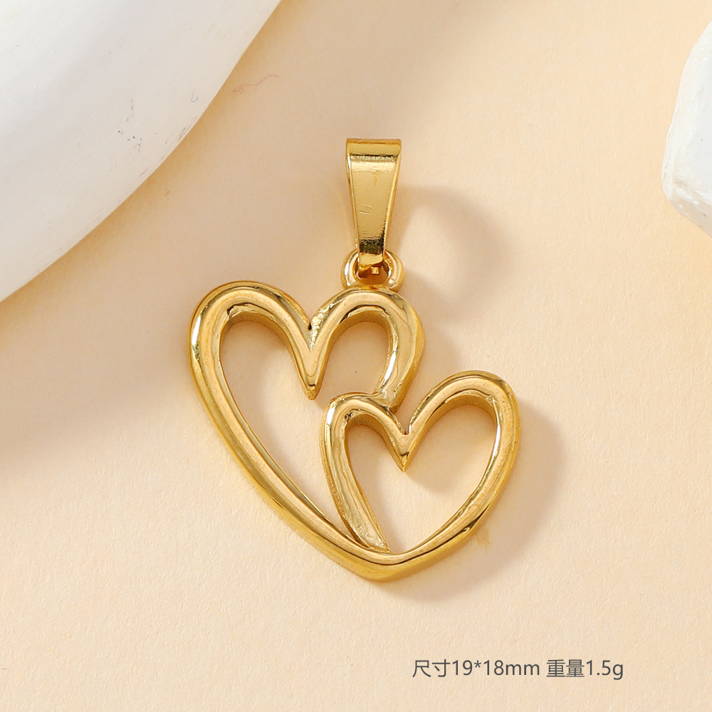 Colgante único transfronterizo de acero inoxidable fundición pulsera collar colgante amor cruz elemento diy accesorios