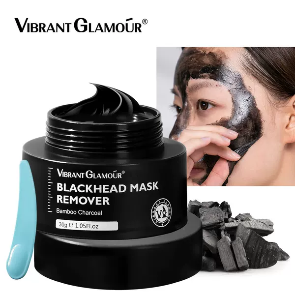 Cross-Border Vibrant Glamour Bamboo Charcoal Blackhead Remover Peel-Off Nose Mask Clean Pores