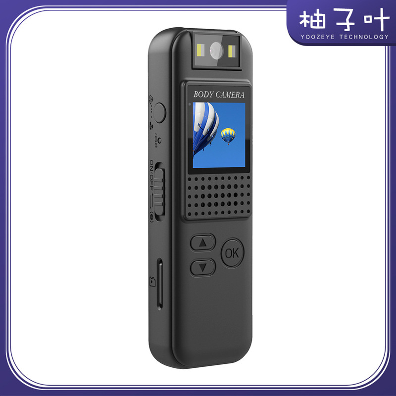 CS08 HD Screen Video Recording Law Enforcement Recorder White Light Night Vision Camera Portable Shoulder Clip Conference Recorder