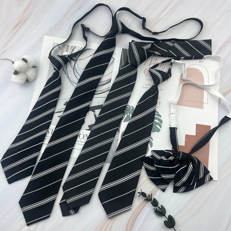 Black Stripesd Tie Lazy Free Japanese Style Student K-Style Men's Hand-Tied Harajuku Ins Bow Tie Green Uniform Black Stripesd Tie Lazy Free Japanese Style Student K-Style Men's Hand-Tied Harajuku Ins Bow Tie Green Uniform